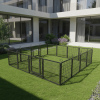 Dog Playpen Outdoor Extra Wide 16 Piece Panels Heavy Duty Dog Fence 40" Height Anti-Rust with Doors Portable for RV Camping Yard, Total 37FT, 111Sq.ft